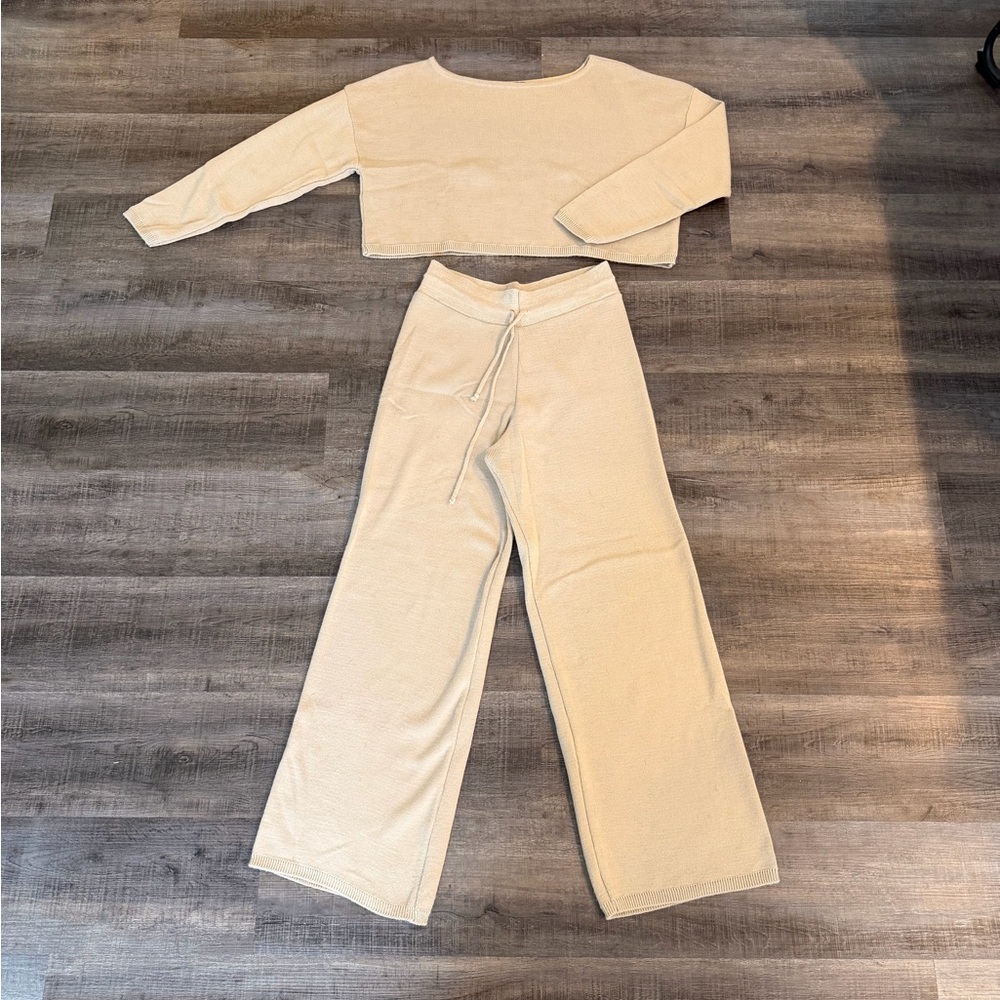 Nasty Gal Two-Piece Sweater Knit Lounge Set